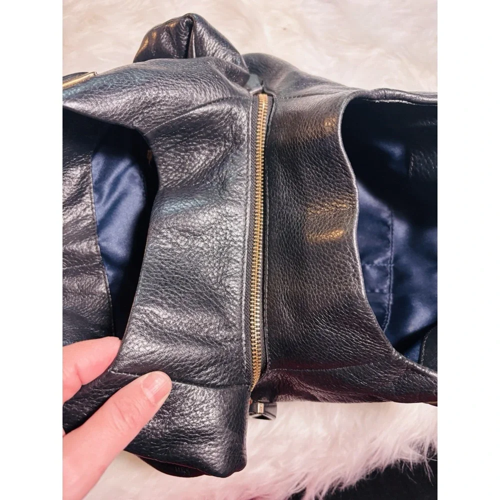 Coach Madison Phoebe Black Pebbled Leather Three Compartment Large Shoulder Bag